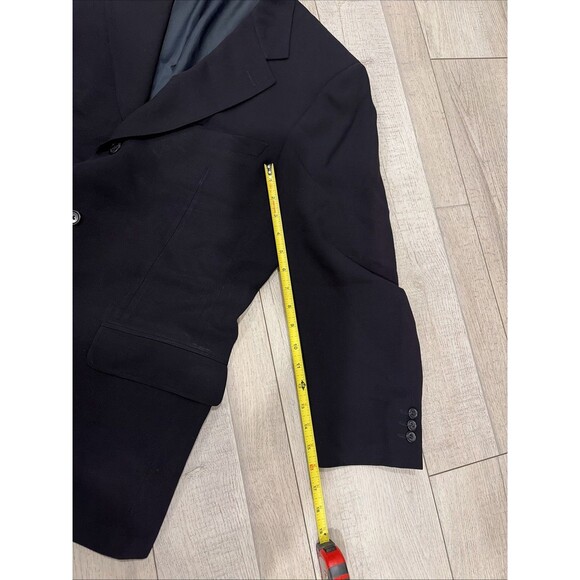 Ermenegildo Zegna Suit Jacket Mens 42S Black Wool Soft Designer Switzerland - Picture 8 of 14